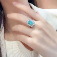 Bijoux fins, tourmaline 4,3 carats, moissanite VVS, ovale, argent sterling 925 plaqué platine, lab-grown Paraiba, luxe, mariage