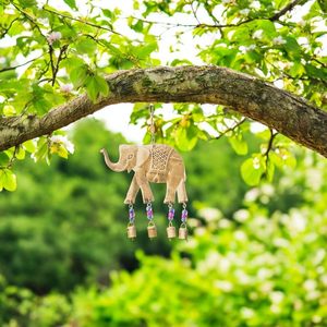 Handmade 15" Rustic Metal Elephant <b>Wind</b> <b>Chimes</b> Boho Farmhouse Indoor Outdoor Christmas <b>Garden</b> Decor Cow Bells <b>for</b> Patio - Product Image 5