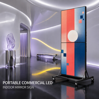 Écran LED pliable ultra fin et léger P2.5, panneau miroir portable pour usage intérieur, luminosité 1200 cd, garantie de 2 ans