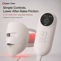 Masque facial LED 3D Magique Power 660nm 850nm, masque de traitement facial 4 couleurs, masque de luminothérapie LED rouge