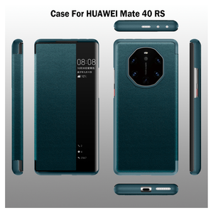 GSCASE Factory Mobile Phone Case Smart Window Flip Case avec fonction tactile pour <span class=keywords><strong>Huawei</strong></span> Mate <span class=keywords><strong>40</strong></span> pro - Product Image 2