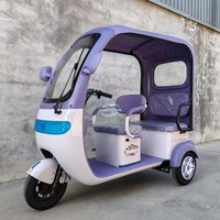 Triciclo Eléctrico de 4 Ruedas de Alta Velocidad, Carrocería Cerrada, para Pasajeros y Carga, Suministro Directo de Fábrica, Venta Transfronteriza