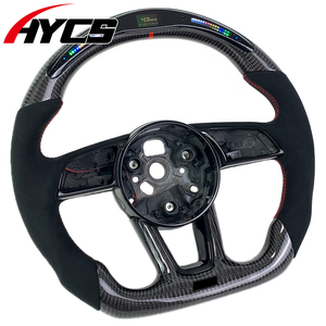 Volant sport M en fibre de carbone noir personnalisé pour Audi A3 A4 A5 B8 B9 R8 Q3 Q5 MK3 TT RS TTS <span class=keywords><strong>MK</strong></span> Accessoires de voiture - Product Image 2