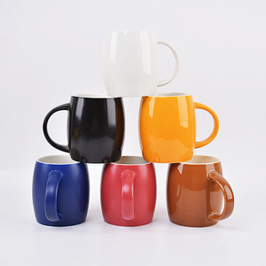 Wholesale Factory Direct Orange Ceramic Porcelain Eco-Friendly Minimalist Coffee Mugs Tea <strong>Cups</strong> <strong>Saucers</strong> Back School Cheap Price - Product Image 6