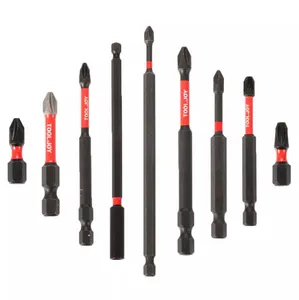 Steel Drill Bits Screwdriver Heads Sockets Set With Flexible Extension Shaft Impact Driver Bits