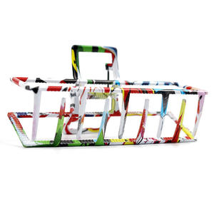 Pince à griffes en métal chaud à la mode Conception unique Pinces à cheveux creuses colorées pour femmes - Product Image 3