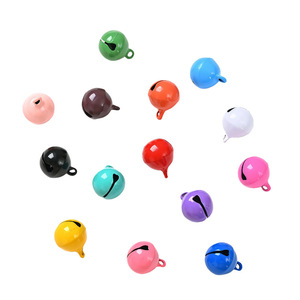 <b>Candy</b> Color 14mm Metal Bell Zinc Alloy Round Baking Paint Keychain Pendant Pet Charm - Product Image 4