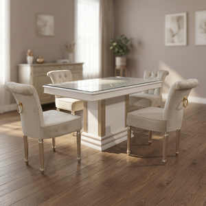 Muebles de comedor de estilo europeo, silla de estilo francés, mesa antigua, juego de comedor antiguo - Product Image 3