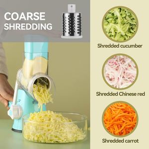 Wholesale Stainless Steel Multi-function Manual Rotary Cheese Slicer <b>Vegetable</b> Shredder Grater <b>Cutter</b> Chopper Eco-Friendly Tools - Product Image 2