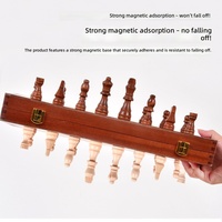 Coffret d'échecs pliable en placage de bois de rose 39x29cm, échiquier écologique et durable, notation algébraique, grand format, moyen, pour voyage