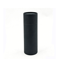 Tube en papier biodégradable imprimé numériquement, écologique, noir, pour emballage, matériaux recyclables, boîte cylindrique en papier pour le stockage