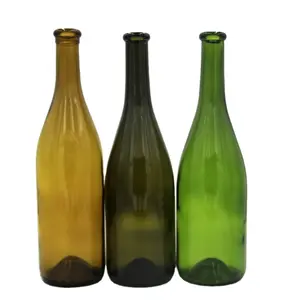 Antique Green Glass Bottle for Red Wine Bordeaux 750ml