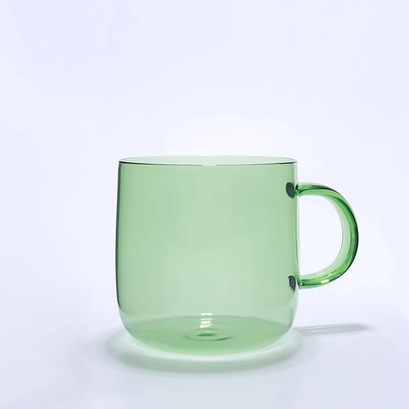 Caneca de café de vidro borossilicato com decalque personalizado, copo de chá e vidro para presente, conjunto com resistência ao calor, novo design