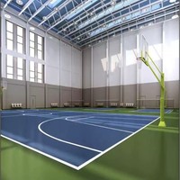 Baldosas de Suelo para Canchas Deportivas de Baloncesto, Portátiles, Encajables, para Exteriores, Fácil Instalación, Superficie Antideslizante de PP, para Interiores