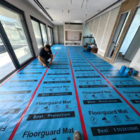 Rouleaux de film plastique EVA de haute qualité, résistants à l'humidité et à la poussière, pour la rénovation de la maison, la protection des sols, des escaliers, des couloirs, des chambres et des tapis