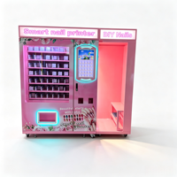 Distributeur automatique intégré avec photomaton, paiement par pièces et QR, équipement d'impression d'autocollants DIY, modèle CZ-V087, capacité de 90 unités