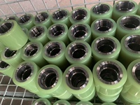 Roulettes en fonte 6204 80*70 avec roulement en polyuréthane, roues à rouleaux de charge en acier de 100 mm pour pièces de manutention de chariots élévateurs