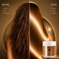 Masque capillaire professionnel à l'huile d'argan marocaine, marque privée, réparation intense, soin nutritif pour cheveux secs et abîmés