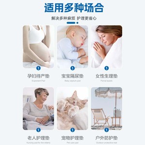 Protège-draps jetables Hongbo pour incontinence 60x90 cm, pour adultes et personnes âgées, absorption rapide et respirant - Product Image 2