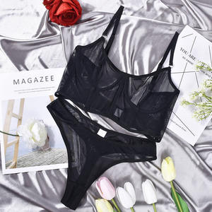 Sexy Dessous Frauen Weibliche Unterwäsche Intimer BH und Slip Set 2 Stück Spitze Durchsichtiges Outfit - Product Image 6