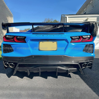Diffuseur arrière en fibre de carbone style A pour Chevrolet Corvette C8 Stingray, lèvre de pare-chocs arrière