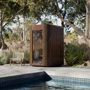 Sauna finlandais <span class=keywords><strong>extérieur</strong></span> de luxe Hachill <span class=keywords><strong>Spa</strong></span> pour 2-3 personnes, <span class=keywords><strong>en</strong></span> épicéa massif, avec fenêtres <span class=keywords><strong>en</strong></span> transom, installation facile, design moderne - Product Image 1