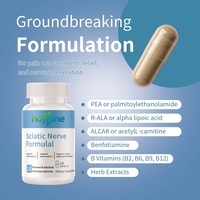 Complément de soutien du nerf sciatique pour adultes, marque privée OEM, R-ALA PEA Benfotiamine, sans gluten, capsules quotidiennes pour le confort et la santé des nerfs