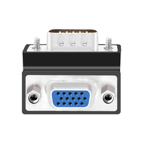 DB 15 broches femelle 90 degrés 270 degrés Angle droit VGA mâle à femelle adaptateur haut vers le bas adaptateur VGA à angle droit