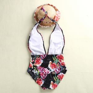 ชุดว่ายน้ำบิกินี่ผ้าทอลายจุดแบบเต็มตัว 1 ชิ้น ผ้าเนื้อพิเศษแบบเย็บต่อกัน ระบายอากาศได้ดี ต้านเชื้อแบคทีเรีย สำหรับผู้หญิง รับผลิตแบบ OEM - Product Image 5