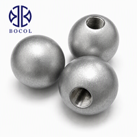 Boule en aluminium massif avec trou pré-percé, alliage 6061, 20mm-80mm, trou traversant personnalisé pour bouton de suspension de lampe