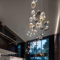 Lustre en verre de luxe ECOJAS pour hall d'hôtel super marché hôtel de mariage nouveau design grande suspension