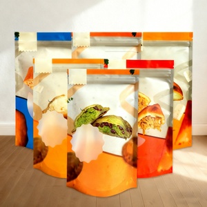 Custom Printed Logo Standup Pouch Bag Resealable Ziplock Matt Finished Clear Window Snack Food Packaging Mylar Doypack Bags - Product Image 1