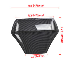 Couvre-ventilateur de capot RASTP, motif en fibre de carbone, plastique ABS, installation adhésive, autocollant pour carrosserie de voiture - Product Image 2