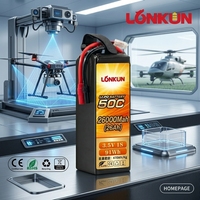 Baterai Drone Longkun 6S 22.2V 25C 10000mAh FPV Lipo untuk Drone RC, Quadcopter, Pesawat, Helikopter bersertifikat