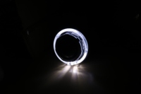 VAHID 12V 2025 Populaire en stock Nouveau Phare universel blanc LED de 3 pouces avec cache IP67 étanche et yeux d'ange
