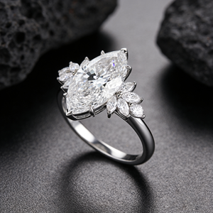 Anillo de Compromiso de Oro Rosa de 14K con Diamante Cultivado en Laboratorio, Calidad VVS-VS, Bonito Anillo de Cóctel para Hombre y Mujer para Fiesta - Product Image 4