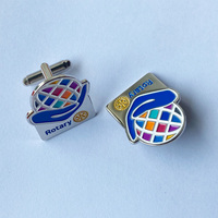 Boutons de manchette magnétiques personnalisés en métal, épingles de revers, badges avec nom imprimé, finition antique, design moderne, émail souple