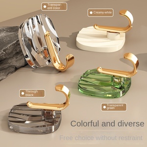 Ánh Sáng Sang Trọng Đa Chức Năng Tự Dính Tường Móc Mạnh Mẽ Nhựa Duy Nhất Tầng Móc Cho Phòng Khách Thực Tế Và Phong Cách - Product Image 4