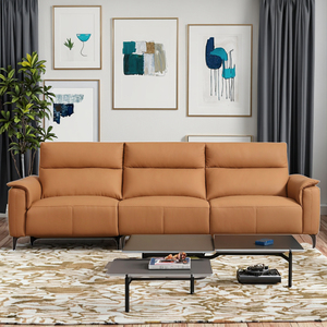 Phòng Khách Sang Trọng Đồ Nội Thất Nhà Khách Sạn Mô-đun Sofa Set Hiện Đại Chính Hãng Da Điện Phần Còn lại Ngồi Có Thể Ngả Cam 3-Chỗ Ngồi Ghế Sofa - Product Image 2