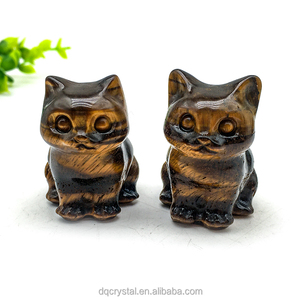 Statuette <span class=keywords><strong>di</strong></span> Gatti in <span class=keywords><strong>Cristallo</strong></span> Naturale <span class=keywords><strong>Occhio</strong></span> <span class=keywords><strong>di</strong></span> <span class=keywords><strong>Tigre</strong></span> all'Ingrosso, Artigianato in <span class=keywords><strong>Cristallo</strong></span>, Mini Gatti in Quarzo Rosa per Regalo - Product Image 2