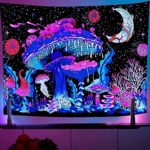 Tissu d'autel spirituel esthétique psychédélique cosmique cadeau Trippy noyau fantastique décor à la maison tenture murale - Product Image 6