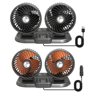 YATE <b>Fan</b> 5 Inch Blade Stepless Wind Speed 24V/12V USB Double <b>Heads</b> Foldable Summer Car Truck Accessory F622 CE Car <b>Fan</b> - Product Image 5