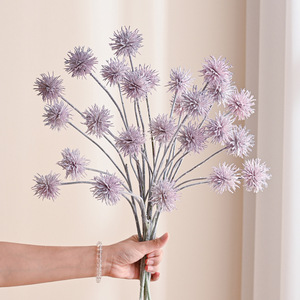 Bouquet de fleurs artificielles roses en forme de boule pointue, en fil plastique, pour décoration de mariage, ornement fait main - Product Image 3