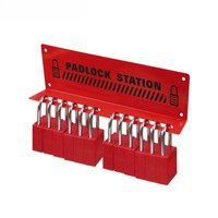 QVAND OEM fabricant de LOTO chinois taille différente acier matériel verrouillage cadenas Station cadenas étagère murale supports