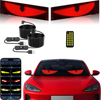 Accessoires de voiture, yeux de démon LED, éclairage de camion, yeux de voiture, écran LED programmable intelligent par application, écran souple dynamique pour voiture DIY