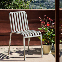 Chaises de jardin de loisirs patio extérieur table et chaises en métal ensemble restaurant café bistro chaises en métal
