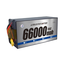 Vente en gros de batterie de drone au lithium-ion à poche à semi-conducteurs haute capacité 66000mah 6S-24S 15C pour UAV industriel/multirotor à vent fixe