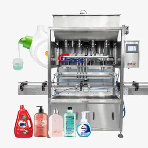 Yüksek hızlı PET plastik şişe deterjan şampuan şişeleme dolum makinası soya sosu Servo Motor ile meşrubat dolum makinesi Piston dolgu