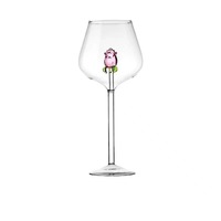 Vente en gros d'usine, gobelet à fleurs soufflé à la main, nouveau design, pour l'eau et le vin