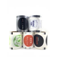 Film de scellage personnalisé pour gobelets à thé boba en plastique jetables avec logo imprimé, rouleau de scellage PP/PET 98 mm pour gobelets